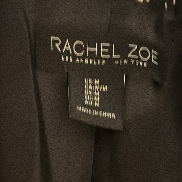 RACHEL ZOE Black White Plaid Jacket Silver Buttons Work Party Preppy Size M - Picture 5 of 6